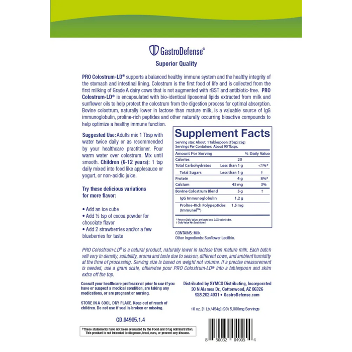 Sovereign Laboratories PRO Colostrum-LD Powder - 16 oz. - Health As It Ought to Be