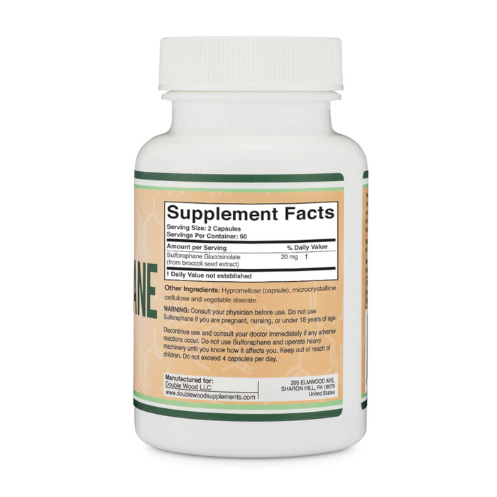 Double Wood Supplements Sulforaphane 20mg - 120 Capsules