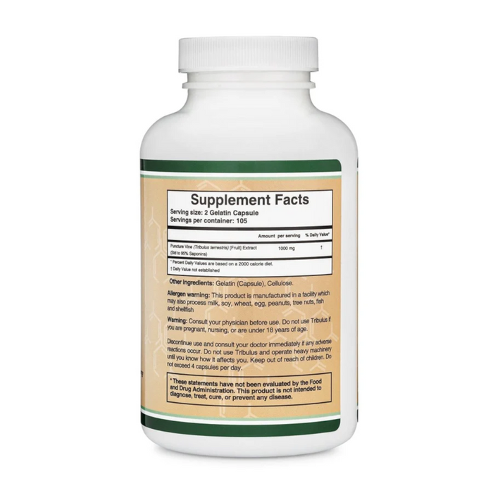 Double Wood Supplements Tribulus Extract 1000mg - 210 Capsules