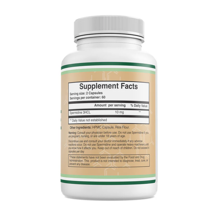 Double Wood Supplements Spermidine 10 mg - 120 Capsules