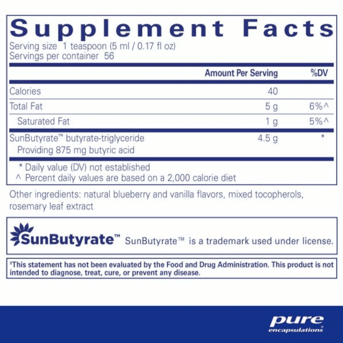 Pure Encapsulations SunButyrate™-TG liquid - 9.5 fl oz. - Health As It Ought to Be