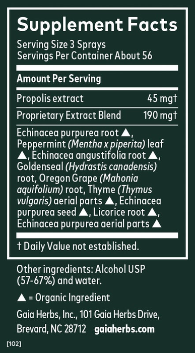 Gaia Herbs Echinacea Goldenseal Throat Spray - 1 oz - Health As It Ought to Be