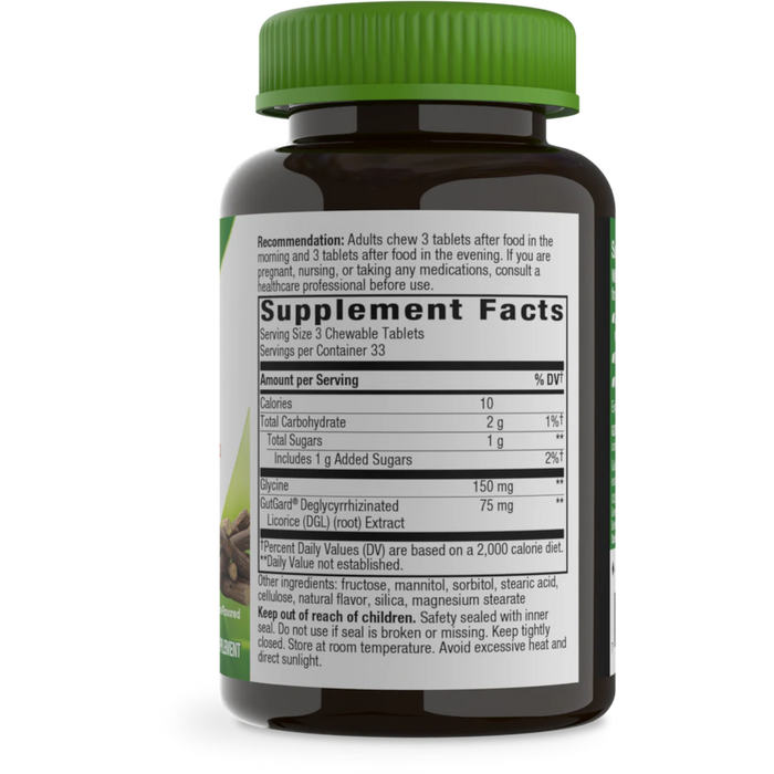 Nature's Way DGL Licorice Flavored - 100 Chewable Tablets - Health As It Ought to Be