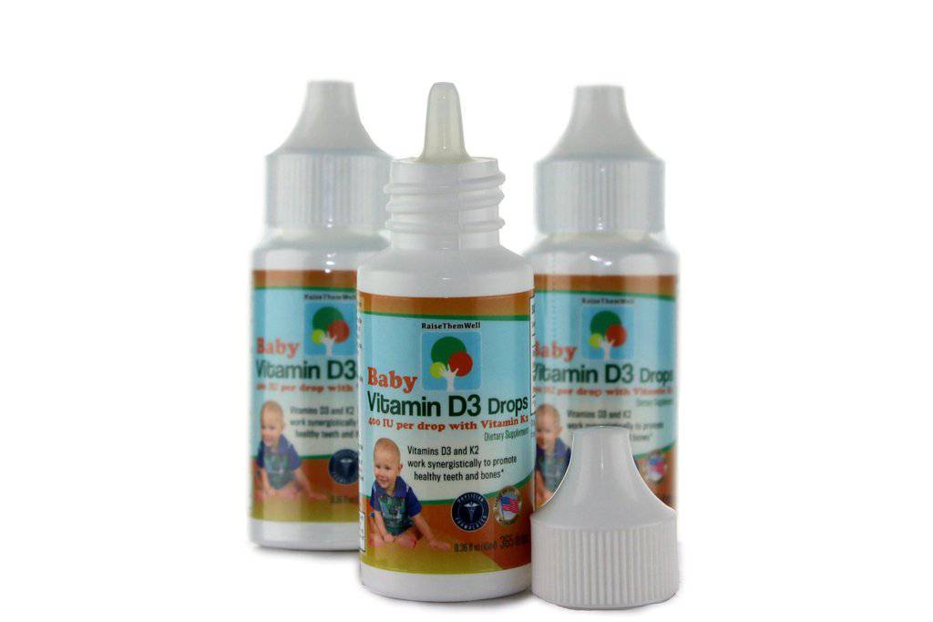 Raise Them Well Baby Vitamin D3 and K2 Drops for Ultimate Bone and Teeth Health - 365 Drops - Health As It Ought to Be