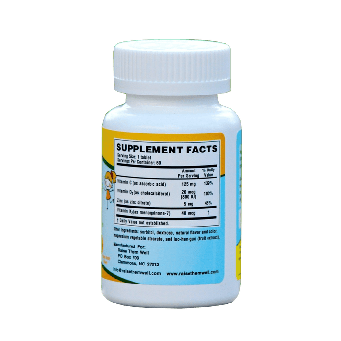 Raise Them Well Children's Immunity Chewable - 60 Chewables - Health As It Ought to Be
