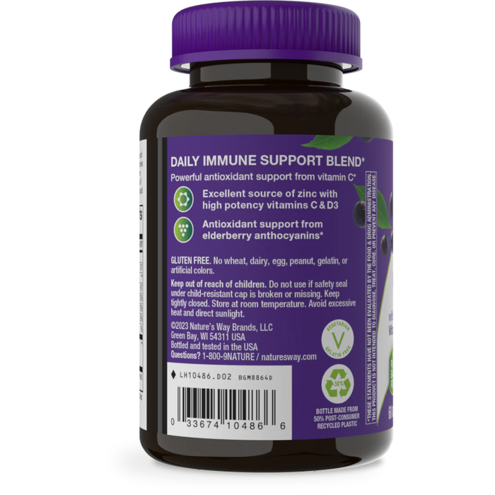 Nature's Way Sambucus Gummies - 60 Gummies - Health As It Ought to Be