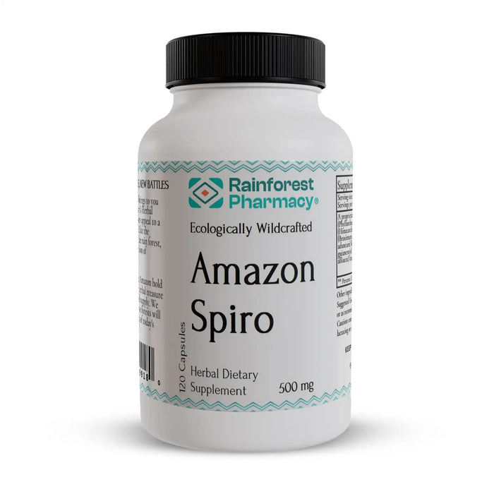 Rainforest Pharmacy Amazon Spiro 500 mg - 120 Vegetarian Capsules - Health As It Ought to Be
