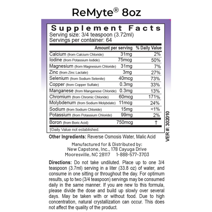 RNA Reset Pro ReMyte Mineral Solution - 8 fl oz.
