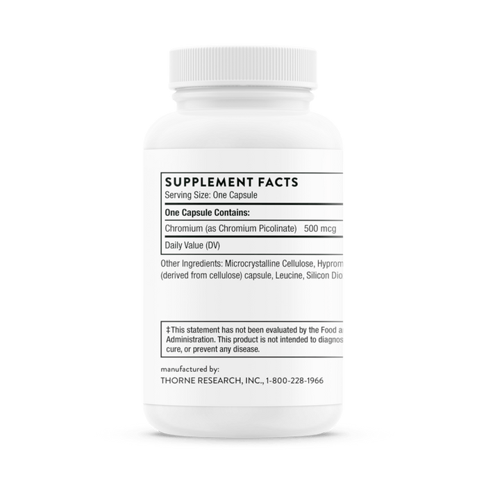 Thorne Chromium Picolinate - 60 Capsules - Health As It Ought to Be