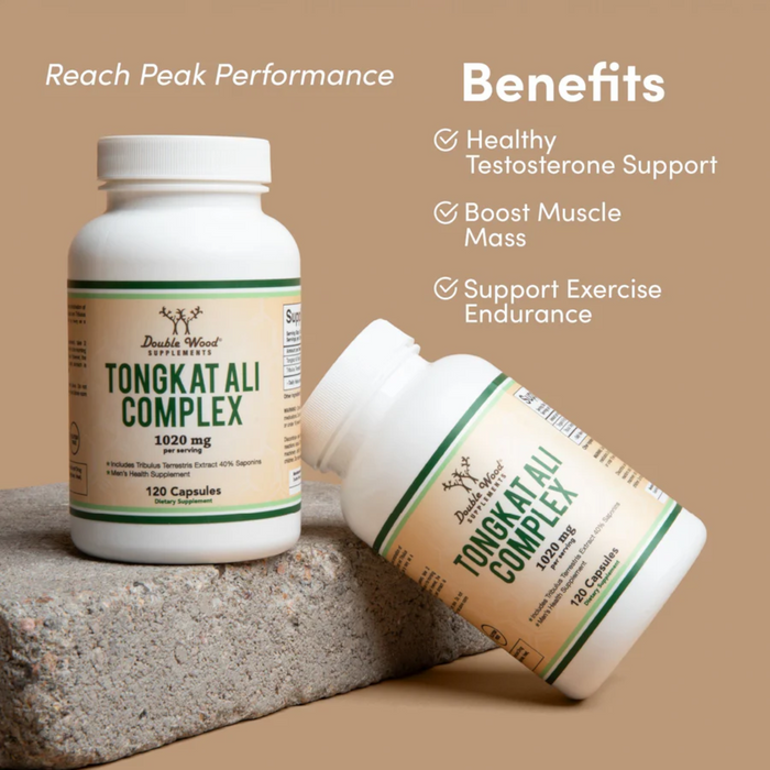 Double Wood Supplements Tongkat Ali Complex 1020 mg - 120 Capsules
