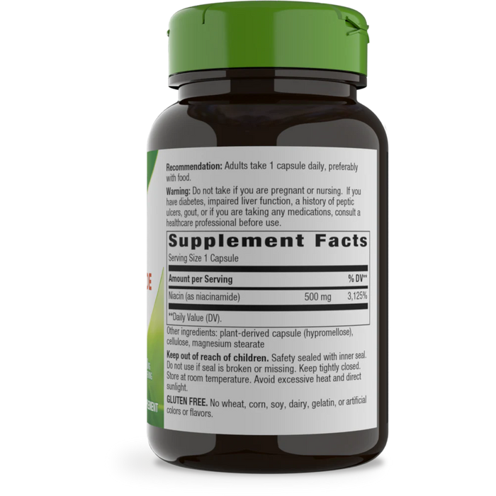 Nature's Way Niacinamide 500 mg - 100 Capsules - Health As It Ought to Be