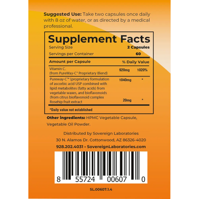Sovereign Laboratories Vital C-LD™ 530 mg - 120 Capsules - Health As It Ought to Be