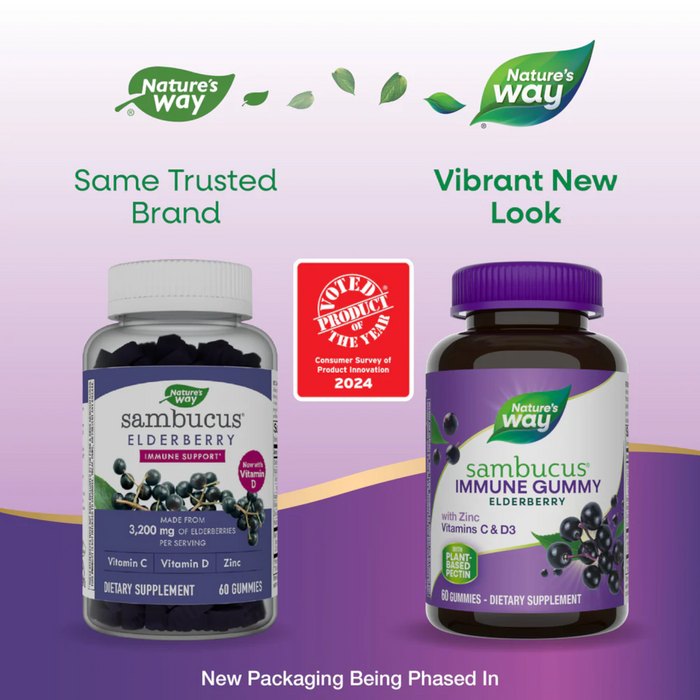 Nature's Way Sambucus Gummies - 60 Gummies - Health As It Ought to Be