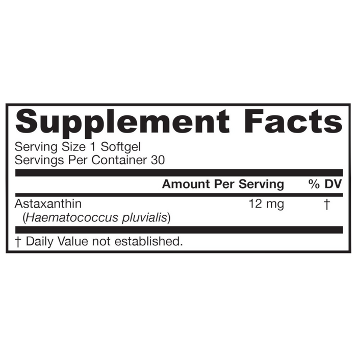 Jarrow Formulas Astaxanthin 12 mg - 30 Softgels - Health As It Ought to Be